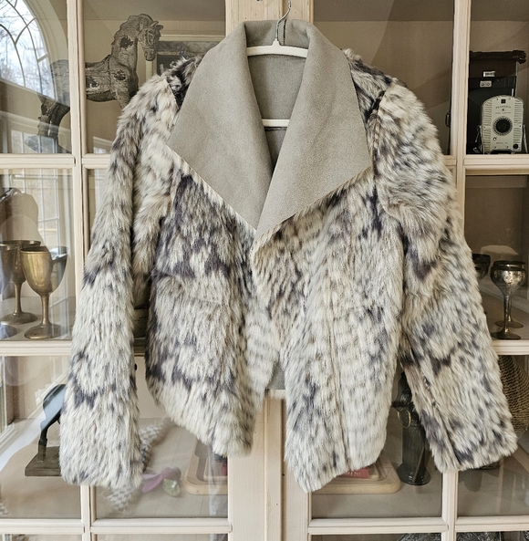 Anthropologie Jackets & Blazers - Anthropologie x Marrakech Gray Fur & Suede Reversible Moto Jacket |